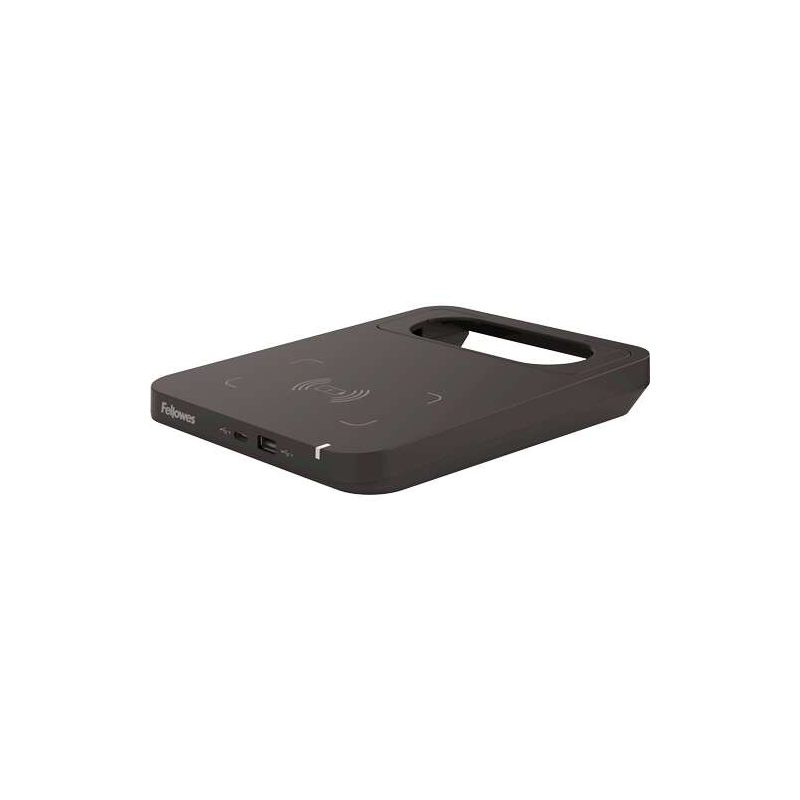 Chargeur sans fil Fellowes Tallo - 2 ports USB - Charge rapide - Couleur noire