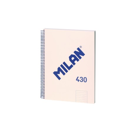 ✅ Cahier à Spirale Milan Format A4 Ligné 7mm - 80 Feuilles de 95 gr/m2 - Micro-perforé, 4 Trous - Coloris Bei en stock