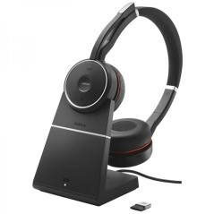 Casque Jabra Evolve 75 SE UC avec double microphone Bluetooth + prise en charge de charge USB-A Voix HD - Suppression du bruit -