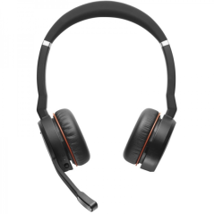 Casque Jabra Evolve 75 SE UC avec double microphone Bluetooth + prise en charge de charge USB-A Voix HD - Suppression du bruit -