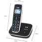 Téléphone fixe sans fil SPC pour seniors - Touches et numéros extra larges - Volume du combiné amplifié - Répertoire et 2 mémoir