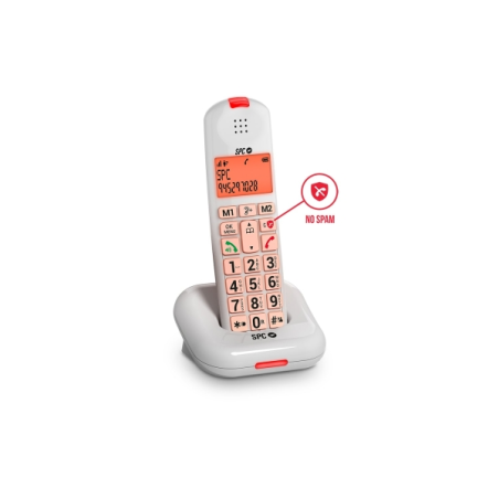 Téléphone fixe sans fil DECT SPC Comfort Kairo - Écran rétroéclairé - 5 fonctions anti-spam - Grandes touches XL - Mains libres