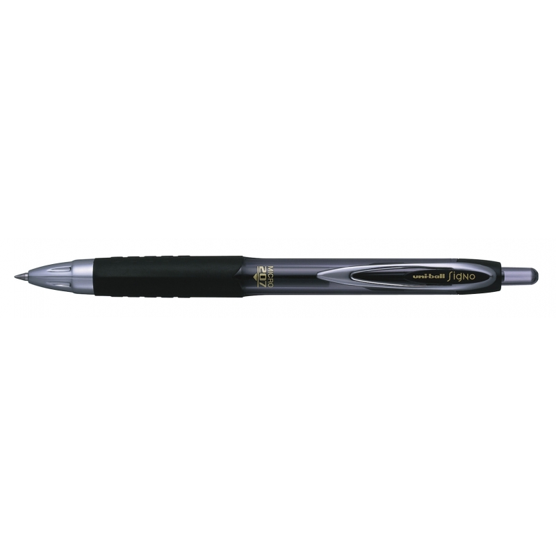 LOT de 12 Uni-ball UMN-207 MICRO Rouleau à encre pigmentée - Pointe sphérique 0,5 mm - Poignée en caoutchouc anti-fatigue - Écri