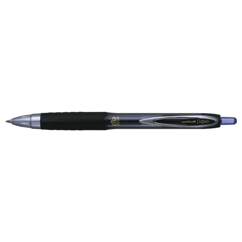 LOT de 12 Uni-ball Signo UMN-207 Rouleau à encre liquide – Pointe sphérique 0,5 mm – Poignée en caoutchouc anti-fatigue – Encre