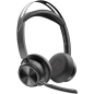 Casque Plantronics/Poly Voyager Focus 2 avec microphone Bluetooth 5.1 - Suppression du bruit - Oreillettes rembourrées - Autonom