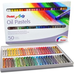 ✅ Pentel Pastels à l'huile Lot de 50 pastels à l'huile - Doux, crémeux et séchage lent - Couleurs assorties en stock