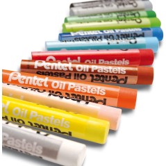 ✅ Pentel Pastels à l'huile Lot de 12 pastels à l'huile - Doux, crémeux et séchage lent - Couleurs assorties en stock