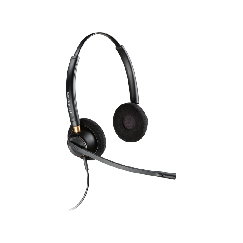 Écouteurs Plantronics EncorePro 520 avec microphone - Annulation du bruit - Coussinets d'oreille rembourrés - Couleur Noir