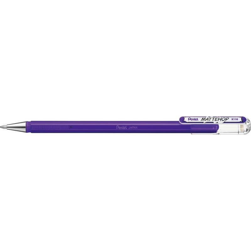 Stylo bille Pentel Mattehop violet 1 mm lot de 12