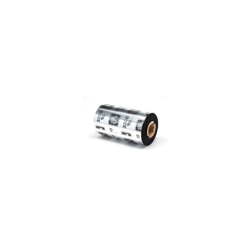Zebra 3200 Pack de 12 Rubans Transfert Thermique Original - Rubans Cire/Résine - Noyau 12,7 mm, Largeur 56,9 mm, Longueur 74 m