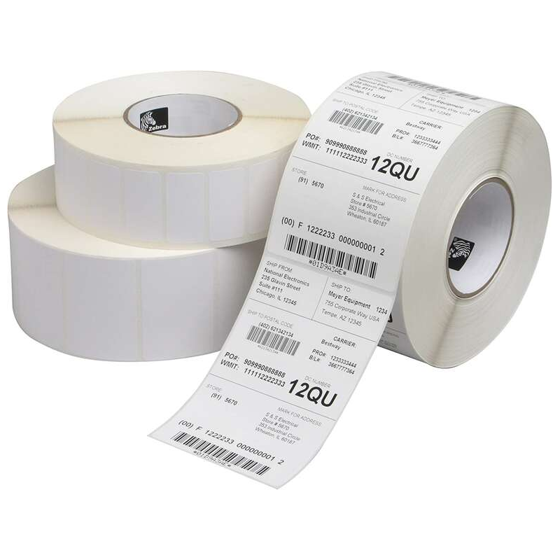 Zebra Z-Perform 1000T Lot de 12 rouleaux d'étiquettes perforées originales 152x102 mm - 475 unités par rouleau - 800294-605