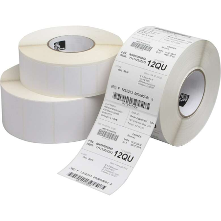Zebra Z-Perform 1000T Lot de 12 rouleaux d'étiquettes perforées originales 152x102 mm - 475 unités par rouleau - 800294-605