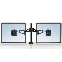 Fellowes Professional Series Double Monitor Arm - Hauteur Réglable - Profondeur Réglable - Inclinaison Réglable - Jusqu'à 10 kg
