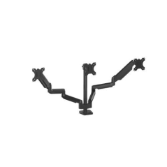 Fellowes Platinum Series Triple Monitor Arm - Jusqu'à 27" et 7kg - 2 Ports USB - Ressort à Gaz Réglable - Système de Gestion des