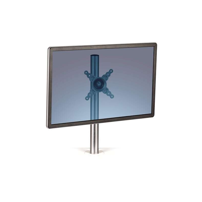 Attache à bras unique Fellowes pour poste de travail Lotus - Réglable en hauteur - Jusqu'à 27 pouces et 7 kg - Couleur argent