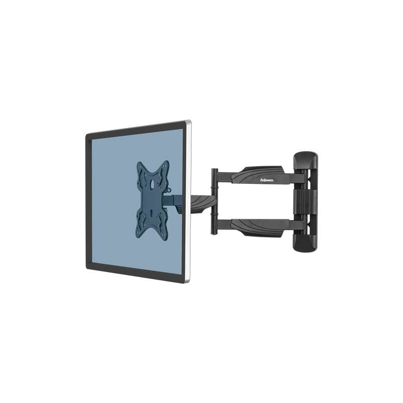 Fellowes Support TV Mural - Bras Articulé - De 23 à 55" - Jusqu'à 35kg - Système de Gestion des Câbles Intégré - Couleur Noir