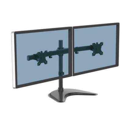 Fellowes Professional Series Dual Monitor Stand - Gestion des câbles intégrée - Jusqu'à 30" et 8 kg - Couleur Noir