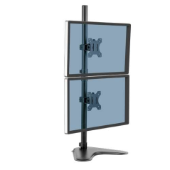 Support vertical pour deux écrans Fellowes Professional Series avec support - Jusqu'à 32 ? et 16 kg - Système de gestion des câb