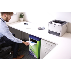 Conteneur de recyclage Bankers Box Fellowes - Double ouverture - Capacité maximale 69 litres - En carton recyclé - Résistant - C