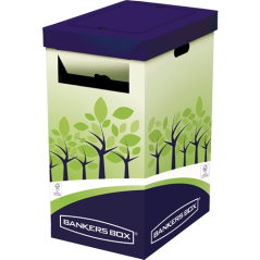 Conteneur de recyclage Bankers Box Fellowes - Double ouverture - Capacité maximale 69 litres - En carton recyclé - Résistant - C