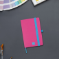Carnet léger et moderne Finocam - 72 feuilles - 100 x 150 mm - Papier crème 80 g/m² - Lisse - Pochette intérieure - Fermeture él