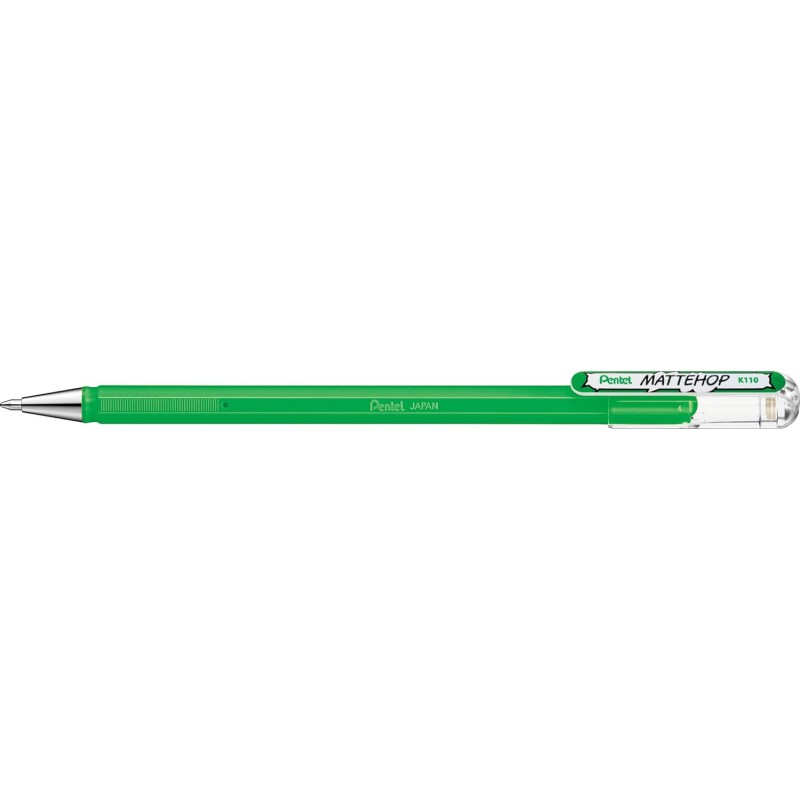 Stylo bille Pentel Mattehop vert 1 mm lot de 12