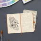 Carnet Finocam moderne et léger - 72 feuilles - 100 x 150 mm - Papier crème 80 g/m² - Lisse - Pochette intérieure - Fermeture él