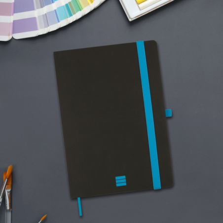 Carnet Finocam moderne et léger - 72 feuilles - Format A5 - 148 x 210 mm - Papier crème 80 g/m² - Lisse - Pochette intérieure -