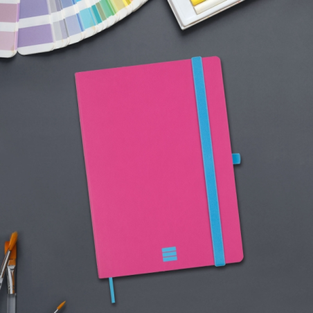 Carnet Finocam moderne et léger - 72 feuilles - Format A5 - 148 x 210 mm - Papier crème 80 g/m² - Lisse - Pochette intérieure -