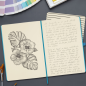 Carnet Finocam moderne et léger - 72 feuilles - Format A5 - 148 x 210 mm - Papier crème 80 g/m² - Lisse - Pochette intérieure -