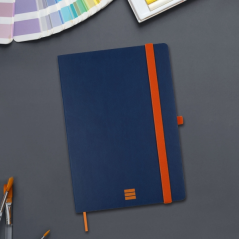 Carnet Finocam moderne et léger - 72 feuilles - Format A5 - 148 x 210 mm - Papier crème 80 g/m² - Lisse - Pochette intérieure -
