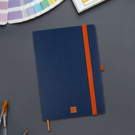 Carnet Finocam moderne et léger - 72 feuilles - Format A5 - 148 x 210 mm - Papier crème 80 g/m² - Lisse - Pochette intérieure -