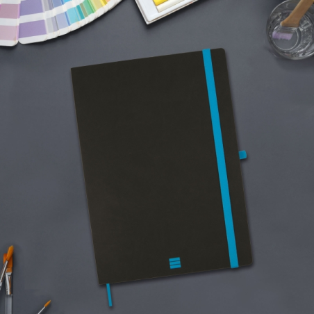 Carnet Finocam moderne et léger - 72 feuilles - Format A4 - 210 x 297 mm - Papier crème 80 g/m² - Lisse - Pochette intérieure -