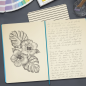 Carnet Finocam moderne et léger - 72 feuilles - Format A4 - 210 x 297 mm - Papier crème 80 g/m² - Lisse - Pochette intérieure -