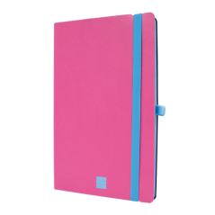 Carnet Finocam moderne et léger - 72 feuilles - Format A5 - 148 x 210 mm - Papier crème 80 g/m² - Pochette intérieure - Fermetur