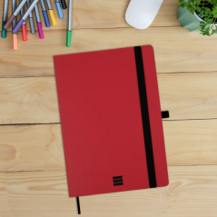 Carnet Finocam moderne et léger - 72 feuilles - Format A5 - 148 x 210 mm - Papier crème 80 g/m² - Pochette intérieure - Fermetur
