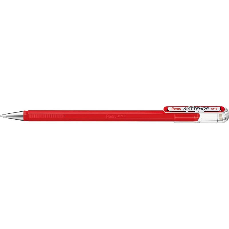 Stylo bille Pentel Mattehop rouge 1 mm lot de 12 Stylo bille Pentel Mattehop rouge 1 mm lot de 12