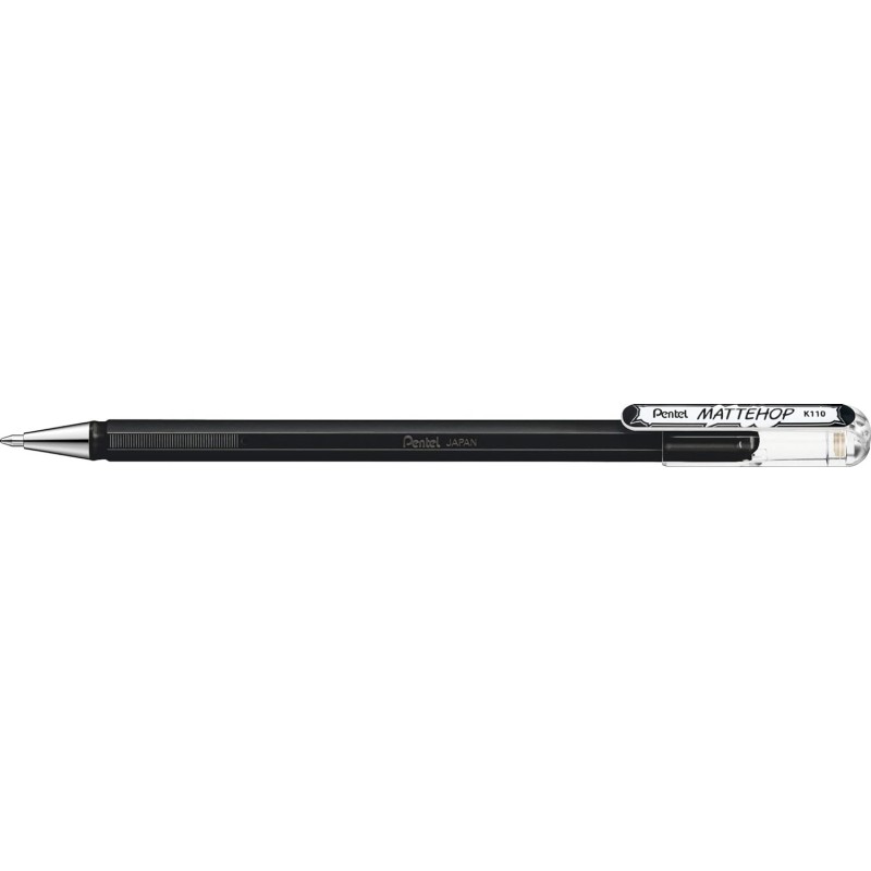 Stylo bille Pentel Mattehop noir 1 mm lot de 12 Stylo bille Pentel Mattehop noir 1 mm lot de 12