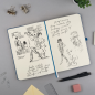 Carnet à double couverture rigide Finocam Nexo - 144 feuilles - Format A5 - 148 x 210 mm - Papier crème 80 g/m² - Lisse - Pochet