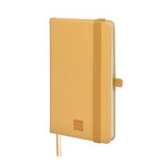 Carnet à couverture rigide Finocam Nexo - 72 feuilles - 90 x 150 mm - Papier crème 80 g/m² - Pochette intérieure - Fermeture éla