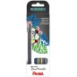 Stylos gel Pentel Hybrid Dual Metallic 4 couleurs vives