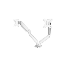 Fellowes Platinum Series Dual Monitor Arm - Jusqu'à 27" et 9kg - 2 Ports USB - Réglable avec ressort à gaz - Couleur Blanc