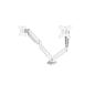 Fellowes Platinum Series Dual Monitor Arm - Jusqu'à 27" et 9kg - 2 Ports USB - Réglable avec ressort à gaz - Couleur Blanc