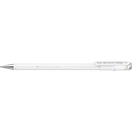 stylo gel blanc Pentel capuchon