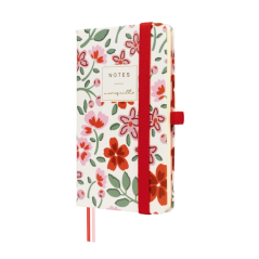 Carnet à couverture rigide Finocam Moniquilla - 72 feuilles - 90 x 150 mm - Papier crème 80 g/m² - Lisse - Pochette intérieure -
