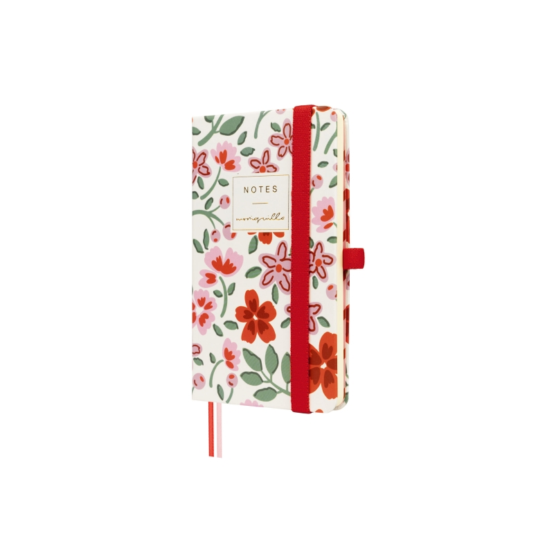 Carnet à couverture rigide Finocam Moniquilla - 72 feuilles - 90 x 150 mm - Papier crème 80 g/m² - Lisse - Pochette intérieure -