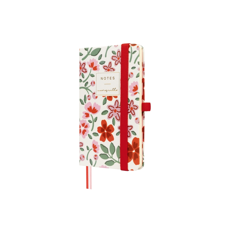 Carnet à couverture rigide Finocam Moniquilla - 72 feuilles - 90 x 150 mm - Papier crème 80 g/m² - Lisse - Pochette intérieure -
