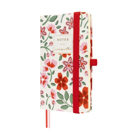 Carnet à couverture rigide Finocam Moniquilla - 72 feuilles - 90 x 150 mm - Papier crème 80 g/m² - Lisse - Pochette intérieure -