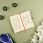 Carnet à couverture rigide Finocam Moniquilla - 72 feuilles - 90 x 150 mm - Papier crème 80 g/m² - Lisse - Pochette intérieure -