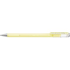 stylo gel jaune pastel Pentel